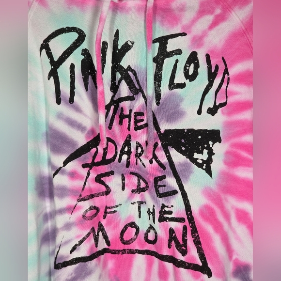 Torrid Pink Floyd Purple Pink Blue Tie-Dye Hoodie Size 0/Large - Picture 3 of 8
